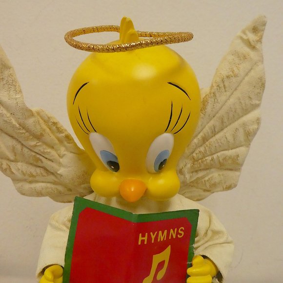 Tweety Ornament - Etsy Tweety Bird Vintage Warner Brothers Tweety Angel hymms tree topper holiday decor
